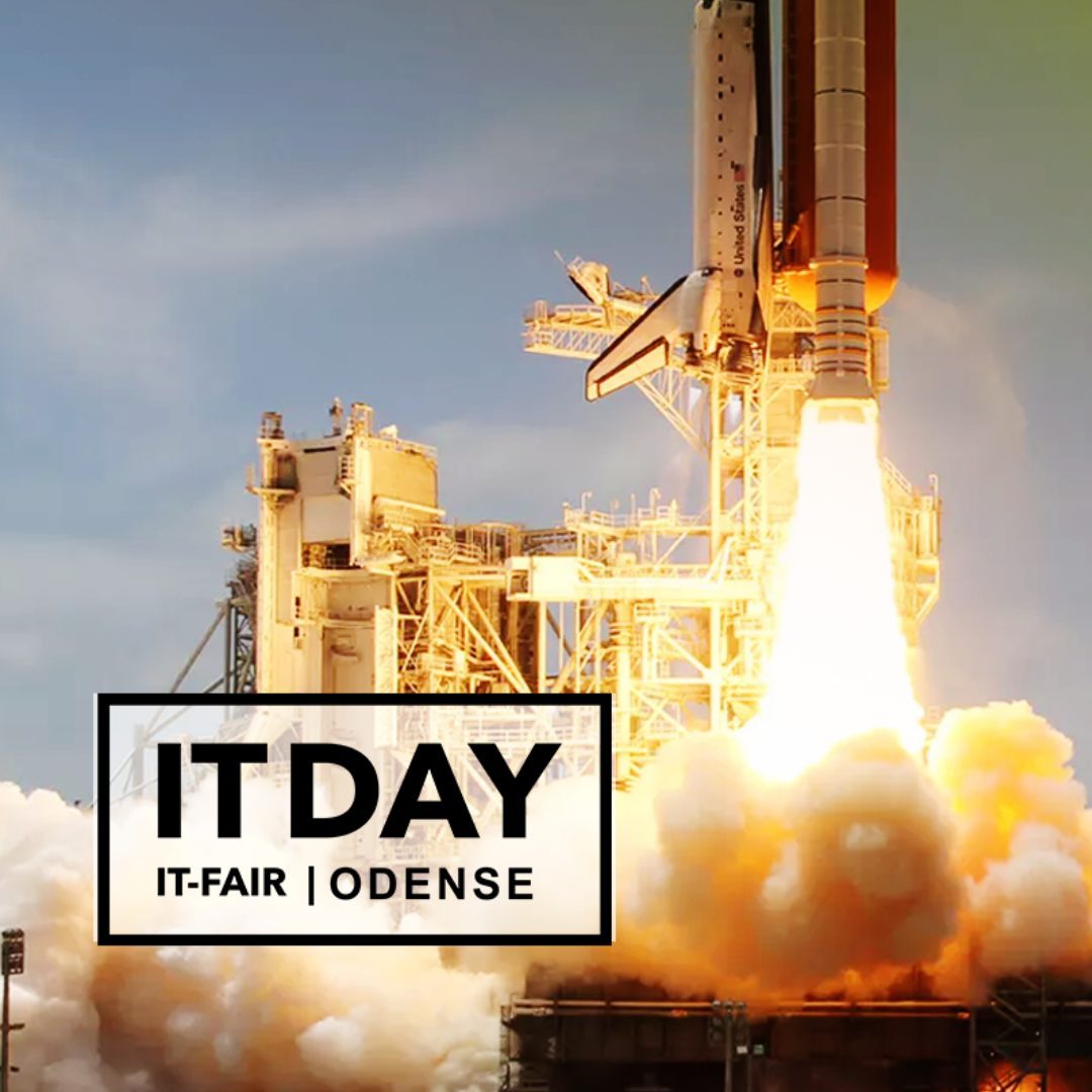 IT-day logo med raket i baggrunden