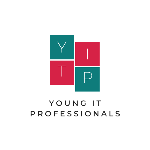 YITP logo i farverne gr'n og rød med tekst i stort forneden