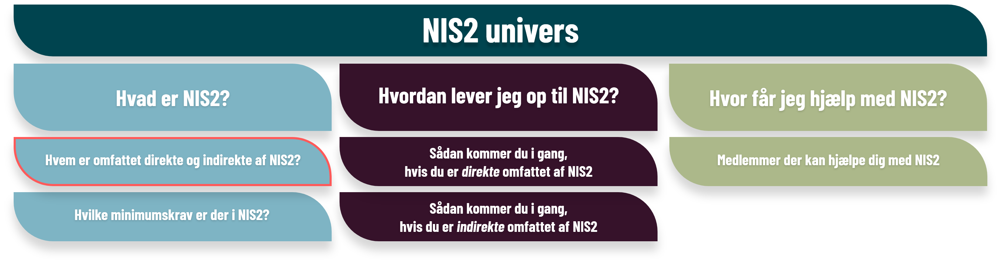 Hvem er omfattet direkte og indirekte af NIS2?