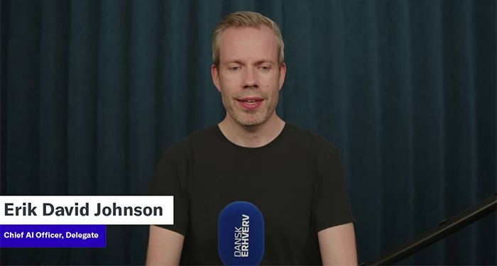 Billede af Erik David Johnson fra webinaret